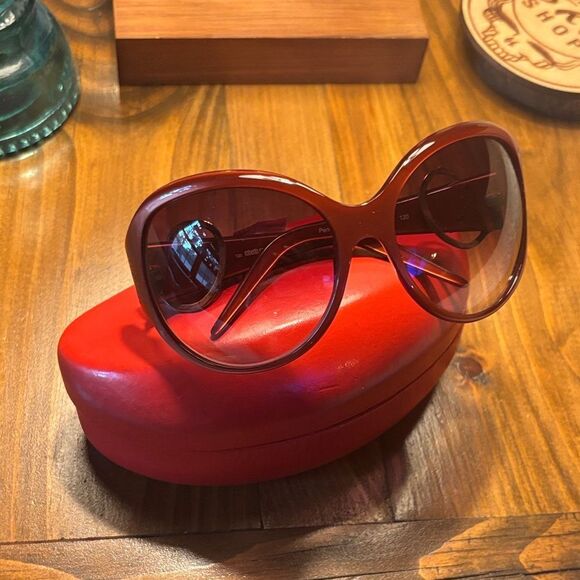 Roberto Cavalli Penelope Sunglasses with gold  🐍 design with Valentino Red case - Picture 1 of 16